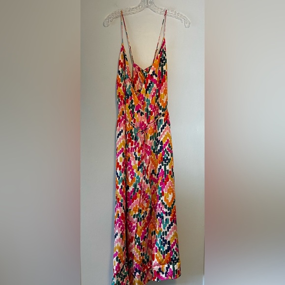Marine Layer Archive Emma Wrap Midi Dress Multicolor Ikat Print Size XL NWT - Picture 6 of 8